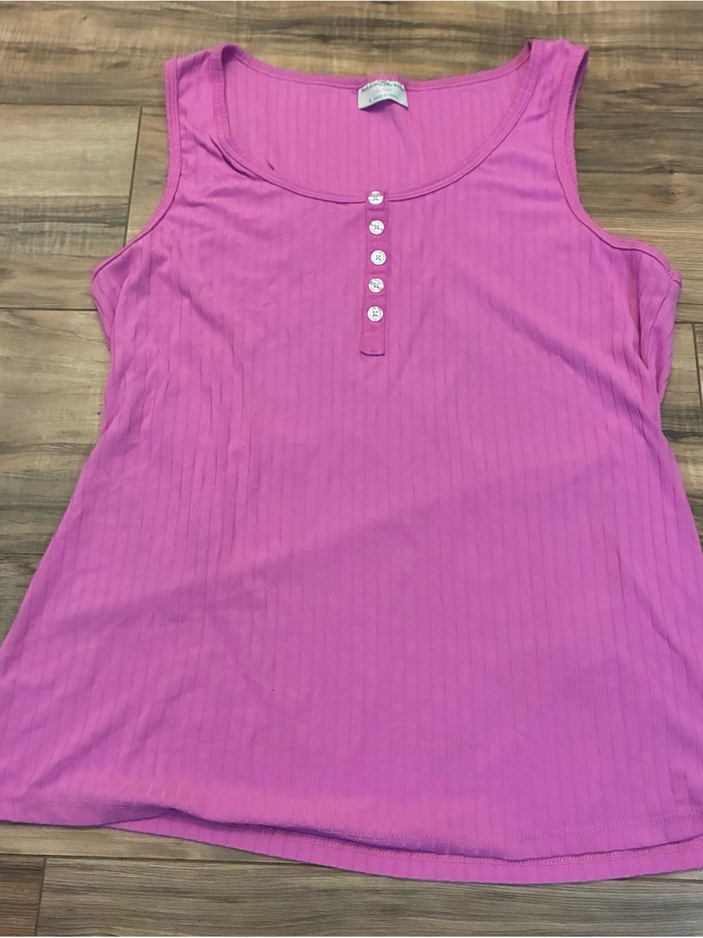 Bobbie Brooks Pink Ribbed Tank Top